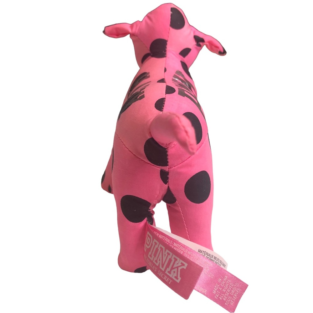 PINK VICTORIA’S SECRET Collectible Dog Stuffed Animal Plush Pink Silver Black - Picture 8 of 16